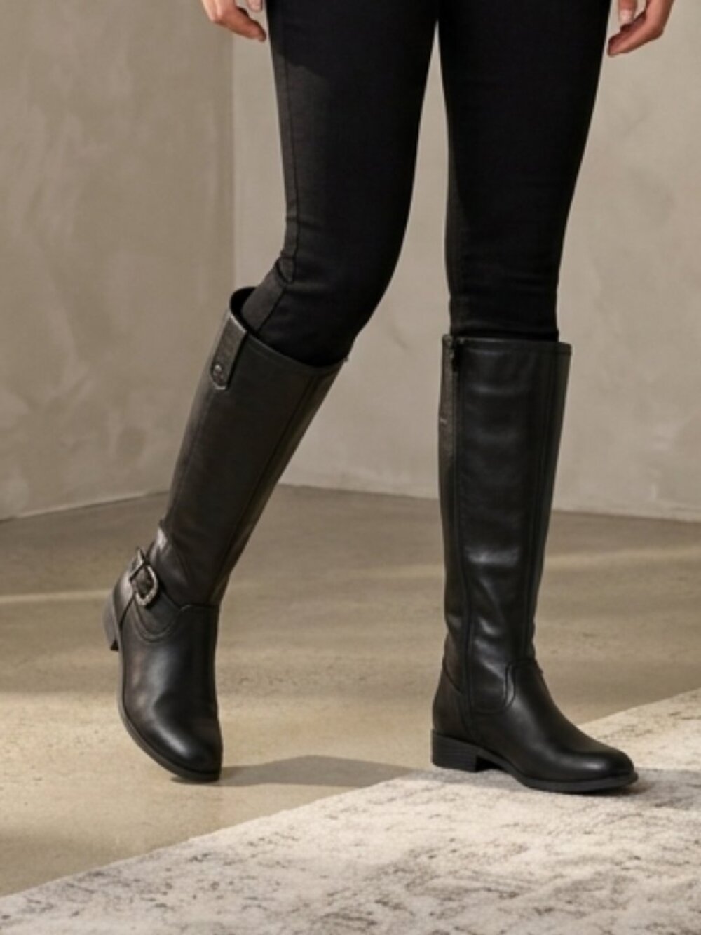 Baretraps Nena Black Knee High Riding Boots Size 6M NIB Comfort Casual